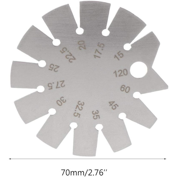 1 kpl 15 Gauge -120° Työkalut Ruostumattomasta Teräksestä Valmistettuun Viistekulmalle
