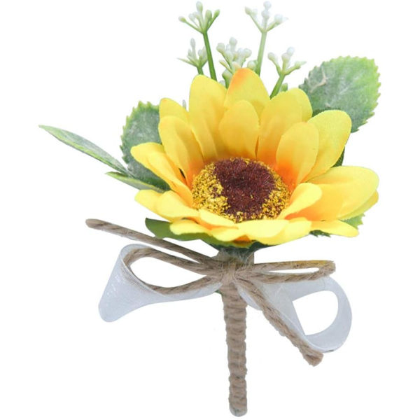 1 stk. solsikke, solsikke, corsage, til mænd og kvinder