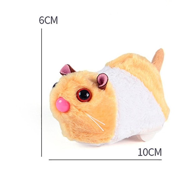 Hamsterbold Elektrisk Legetøj 360 Automatisk Rotation Løbende Hamster Til Børn Gave Elektronisk Kæledyr Legetøj Beige