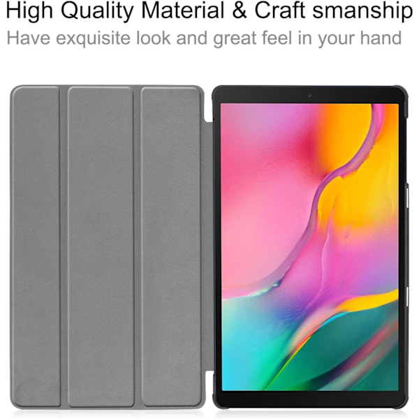 Kotelo Samsung Galaxy Tab A 10.1 2019:lle, Ultra Ohut Kevyt Kolminkertainen Telakka Smart Folio Kotelo Kova Kansi Samsungille