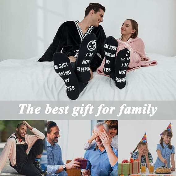 Födelsedagspresenter till män pappa farfar make present strumpor för män