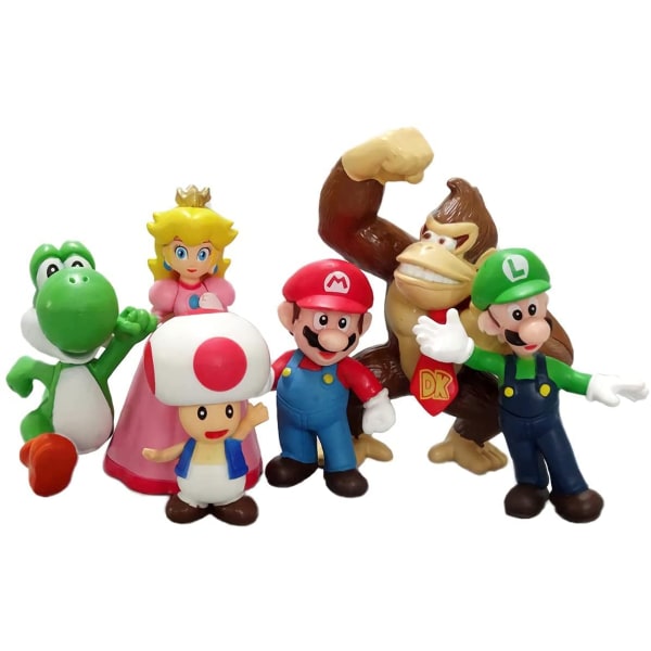 6-delt Mario legetøjssæt