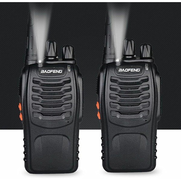 Walkie Talkies til Voksne Lang Rækkevidde BF-888S Professionel Håndholdt 16 Kanals To-Vejs Radio med Øretelefoner, Genopladelig