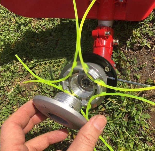 Hode for trimmer med dobbel spole av nylontråd, aluminium