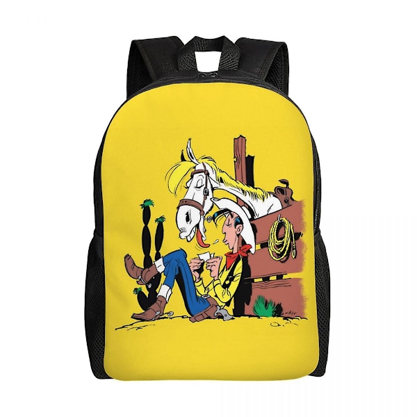 Lucky Luke Cartoon Comics Ryggsäck för Pojkar Flickor College Resor