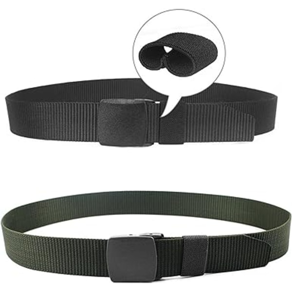 1 unisex nylon web belt for men and women, infinitely adjustable