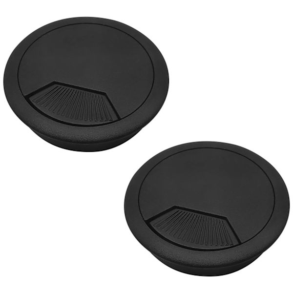 2 plastskiver for hjemme- og kontordesktopper, strømkabelhulldeksel
