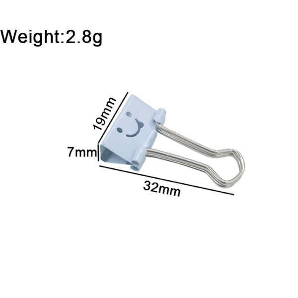 (40 Pak) Binder Papirklips, 19mm Farverige Metal Klips