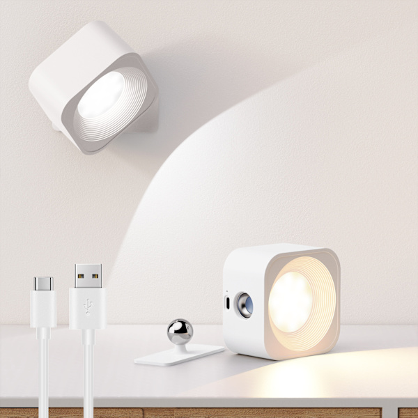 USB Genopladelig Væghængt Lampe LED Hoved Seng Bog