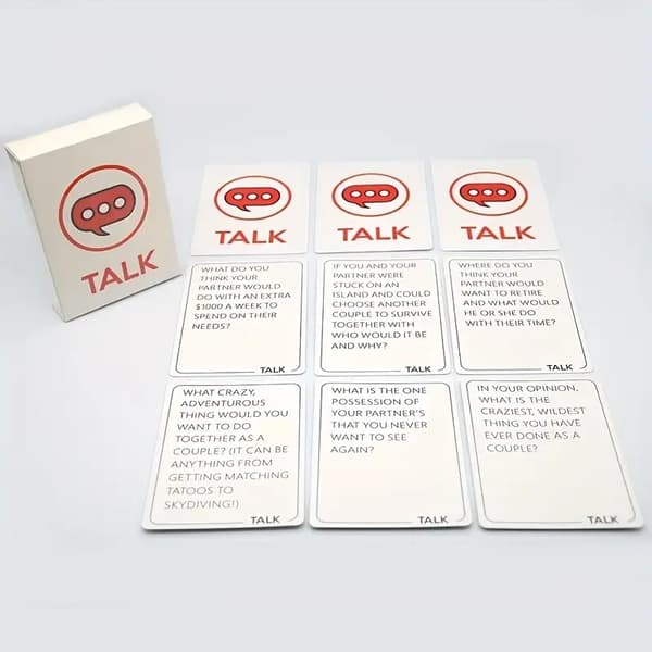 Romantisk Date Night Box: 150 samtaleemner, flirtende spil,