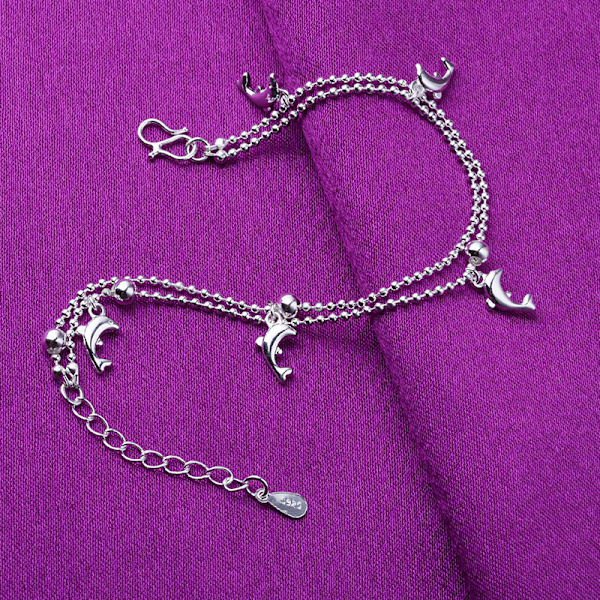 1 stk (Sølv) Legering Delfin Anklet Kæde Charm Armbånd Anklet