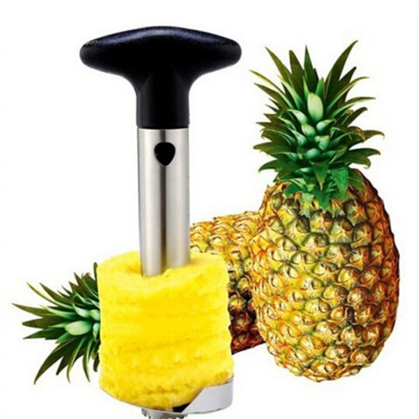 Kutter - ananas for skall, enkelt matlagingsverktøy - svart