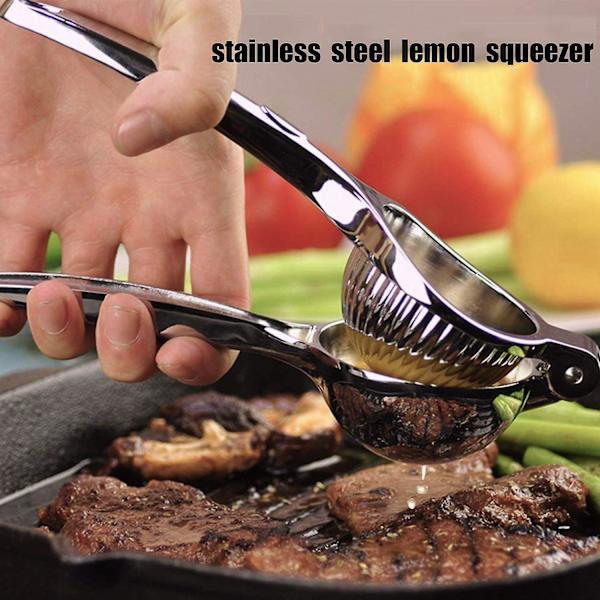 Manuell sitronpresser Sitronpresser Manuell Appelsin Sitrongress Juicer Rustfritt Stål Premium Heavy Duty Metall Sitruspresser Skål (Diameter Av Skål 6