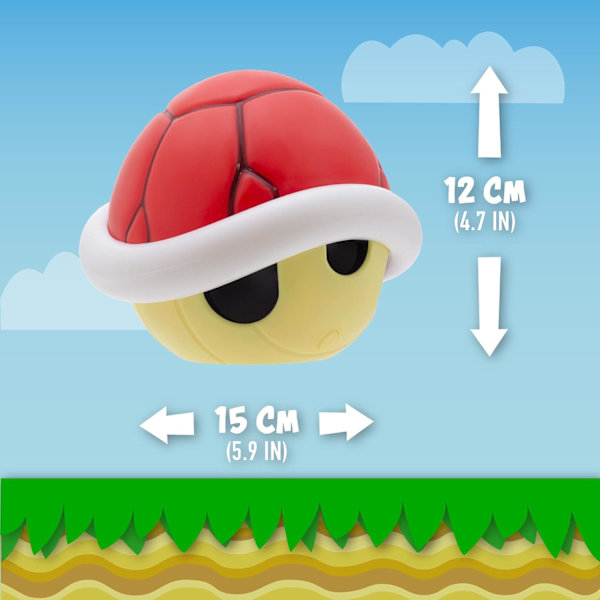 Super Mario Röd Skal Ljus med Ljud | Spel Heminredning | Officiellt Licensierad Nintendo Merchandise