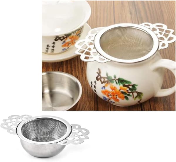 2 stk. Filter Te-nett med Dryppboller Te-silere Rustfritt