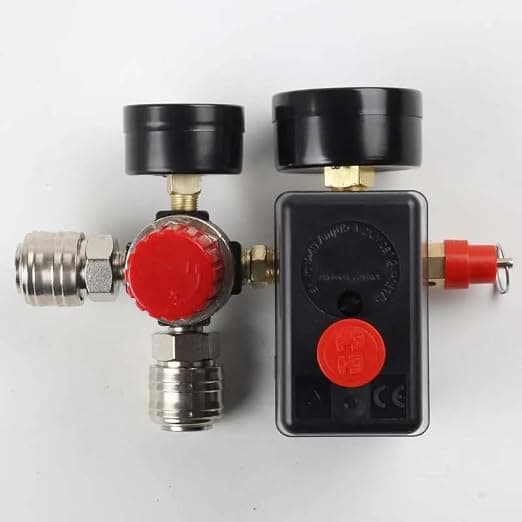 220V Luftkompressor Trykafbryder Regulator Kontrolventil med Instrumentstik Pneumatiske Komponenter