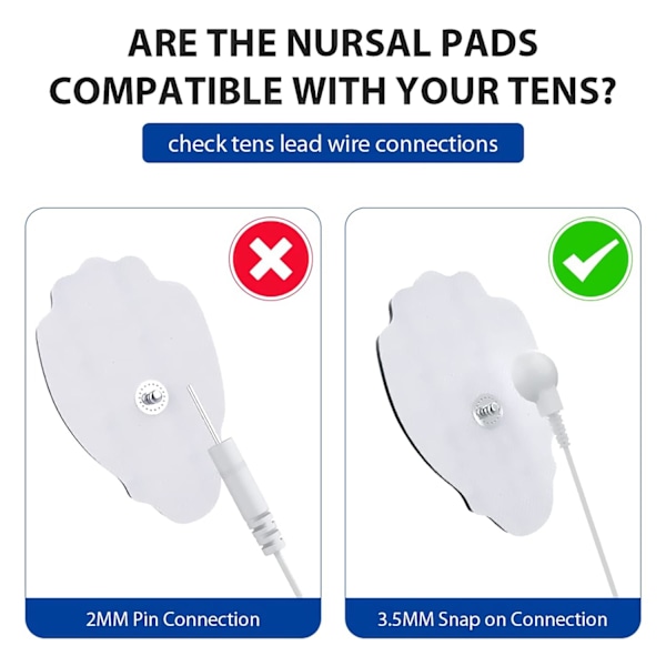 TENS/EMS-laitteen vaihtoelektrodit NURSAL 20 kpl 3,5 mm