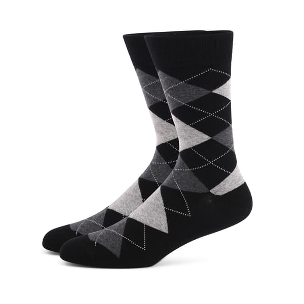 Menn's Mønstrede Dress Sokker, 5 Par