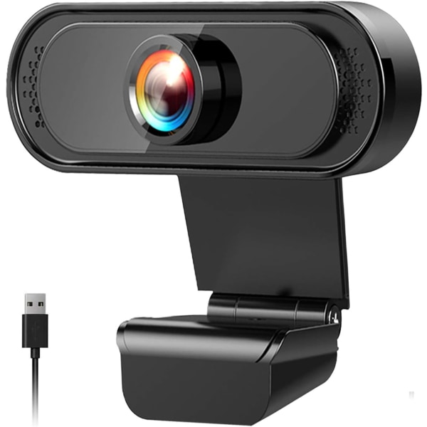 Webbkamera PC full HD 1080p, med mikrofon, webbkamera, bärbar