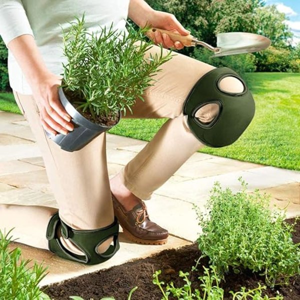 1 par mörkgröna knäskydd för trädgårdsarbete i neopren för vuxna, trädgård