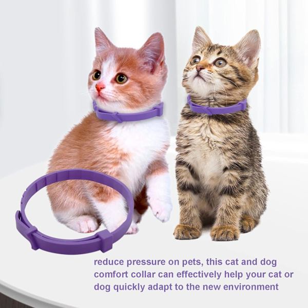 3 st katt lugnande halsband justerbar katt feromoner lugnande halsband