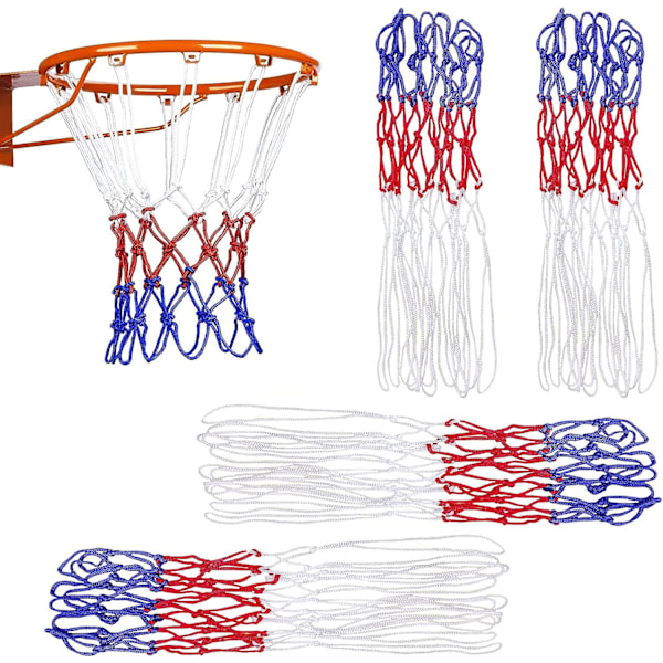 Sett med 4 slitesterke basketballnett, erstatning for basketballnett