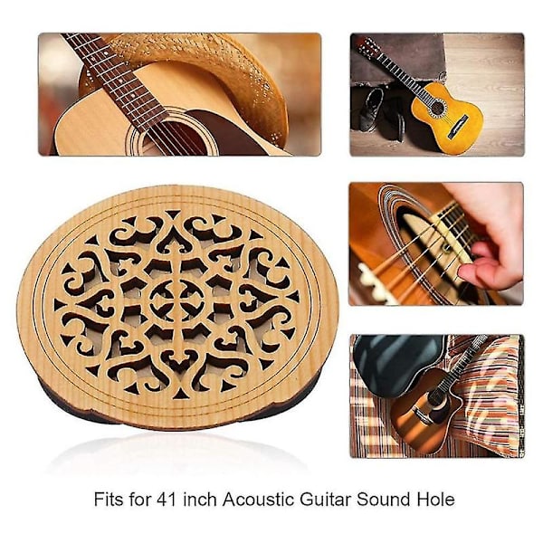 Gitarr Trä Resonanshålslock Resonanshålslock Block Feedback Buffer Sp