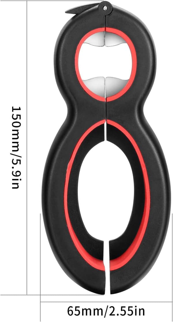 1 Stykke Rustfritt Stål Boksåpner Kapper Kreativ 6 i 1 Kalebassen