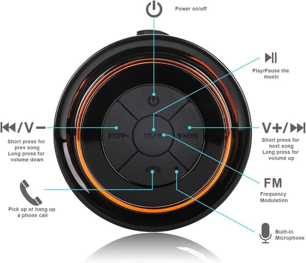 Vanntett dusjhøyttaler Bluetooth-høyttaler for RV-reiser
