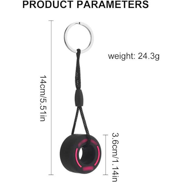 Mini 2 kpl Kumirenkaat Avaimenperä Luova Pyörä Avaimenperä Mukautettu