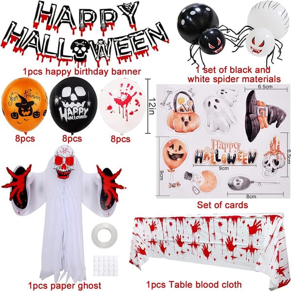 Halloweenfestpynt, Halloween Dekorasjonssett Banner