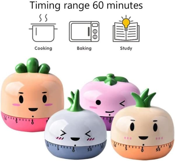 1 styck (Orange) Köksmatlagning Mekanisk Timer, Tid