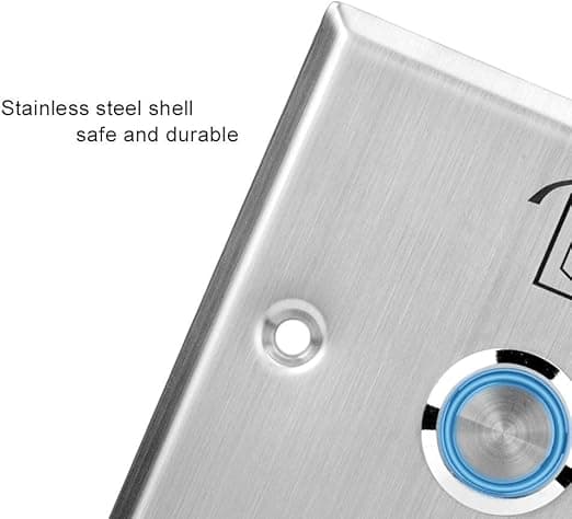 1 x Access Control Silver Tryckknapp, Rostfritt Stål Nödutgång