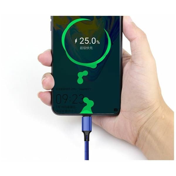 Multi USB-kabel, 3 i 1 Multi USB-laddningskabel Nylon Flätad Snabbladdning - 1,2M, Röd