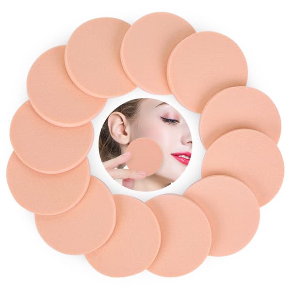 12-styks pudderpude svamp rund makeup ansigtsmixer