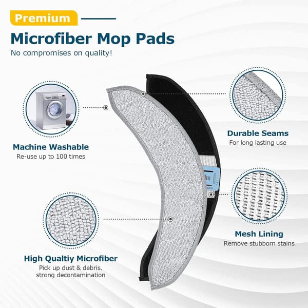4-pakks erstatningsmoppputer for i-Robot Roomba Combo j7+/ j9+ tilbehør