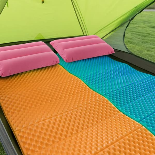 Uppblåsbar Campingkudde Strandkudde Rosa Resekudde