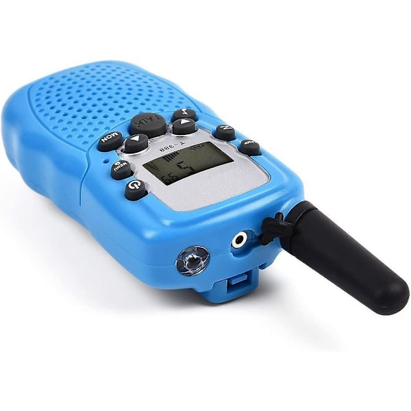 Walkie Talkies, PMR446 8 Kanaler 1 Par Børne Walkie Talkie 3km Lang Afstand Intercom Julegave Børnelegetøj (Blå)