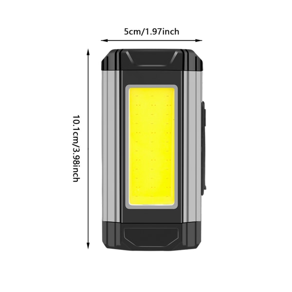 1 Stk Grå LED COB Stærk Lys Arbejdslys Rød Lys Hvid