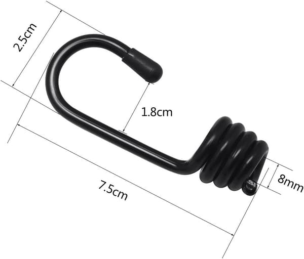 10 stk Sorte 75mm Multifunktionelle Bærbare Tovhager Bungee
