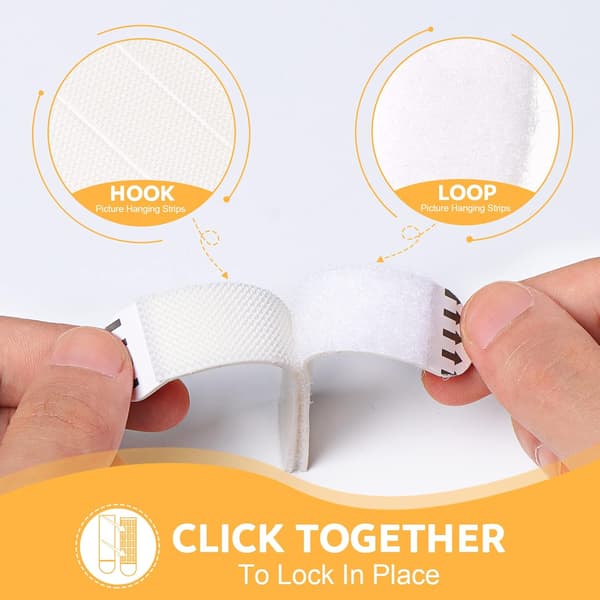 Stærke Billede-Krog Adhesive Strips, Ikke-Sporende Velcro