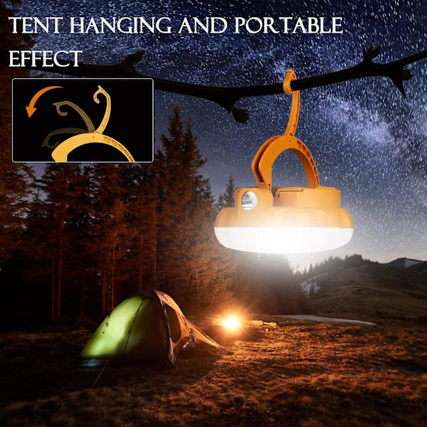 4800mAh Solcelled LED Campinglys med Type-C Oppladbart Camping