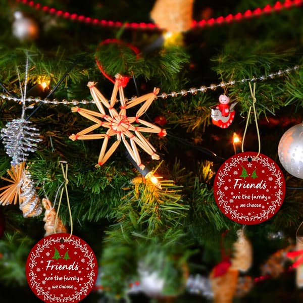Vänskaps-Julgranspynt, 3\" Julgranspynt Retro Julpynt Vänskapspynt för Kvinnor Jul