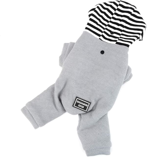 Vintergenser for små hunder med hette i fleece