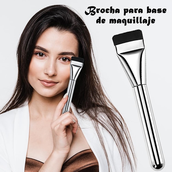 Flad Foundation Brush, 3 stk. Foundation Brushes, Ultra Tynde Fladde Makeup Pensler, Makeup Brush