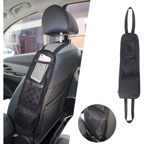 Dww-3pcs Organisateur Latral de Sige, Sac de Rangement de Voiture, Support de Tlphone de Sige de Voiture de Poche en Filet pour Tous les Siges d'auto