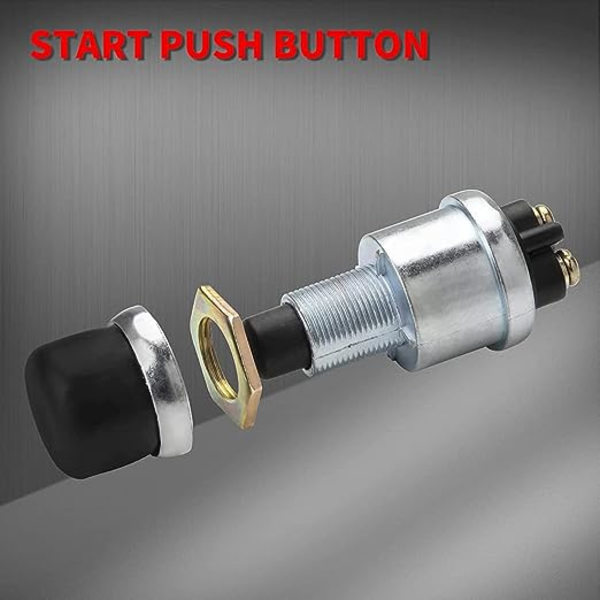 Motorstartknapp, Vattentät Momentan Startbrytare, 12V/24V