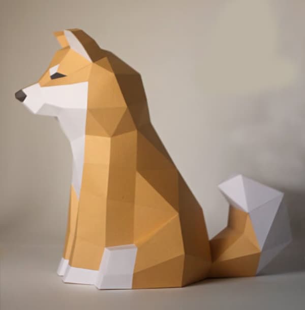 1 Stycke 3D Origami Djur DIY-Kit, Handgjort DIY Djurpapper
