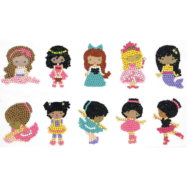 20 stk 5D Diamantmaleri Stickersæt Prinsesse Elf Fe for