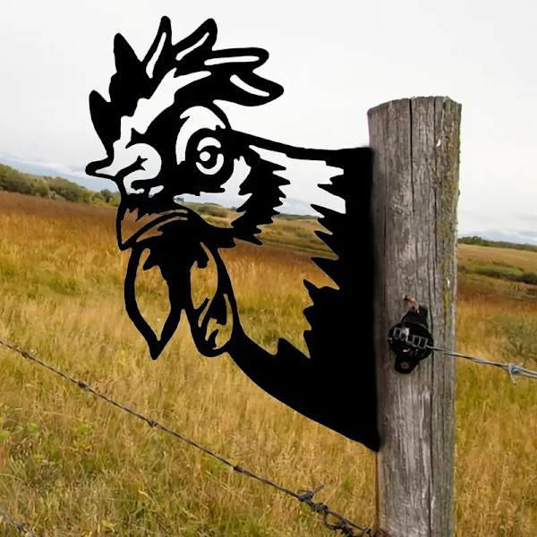 Metal Hønse Have Dekoration Gærde Udendørs Dekoration Hønse